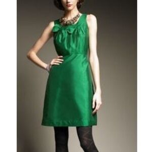 MOVING SALE!! KATE SPADE Emerald Green Bow Detail Cocktail A Line Dress, 0